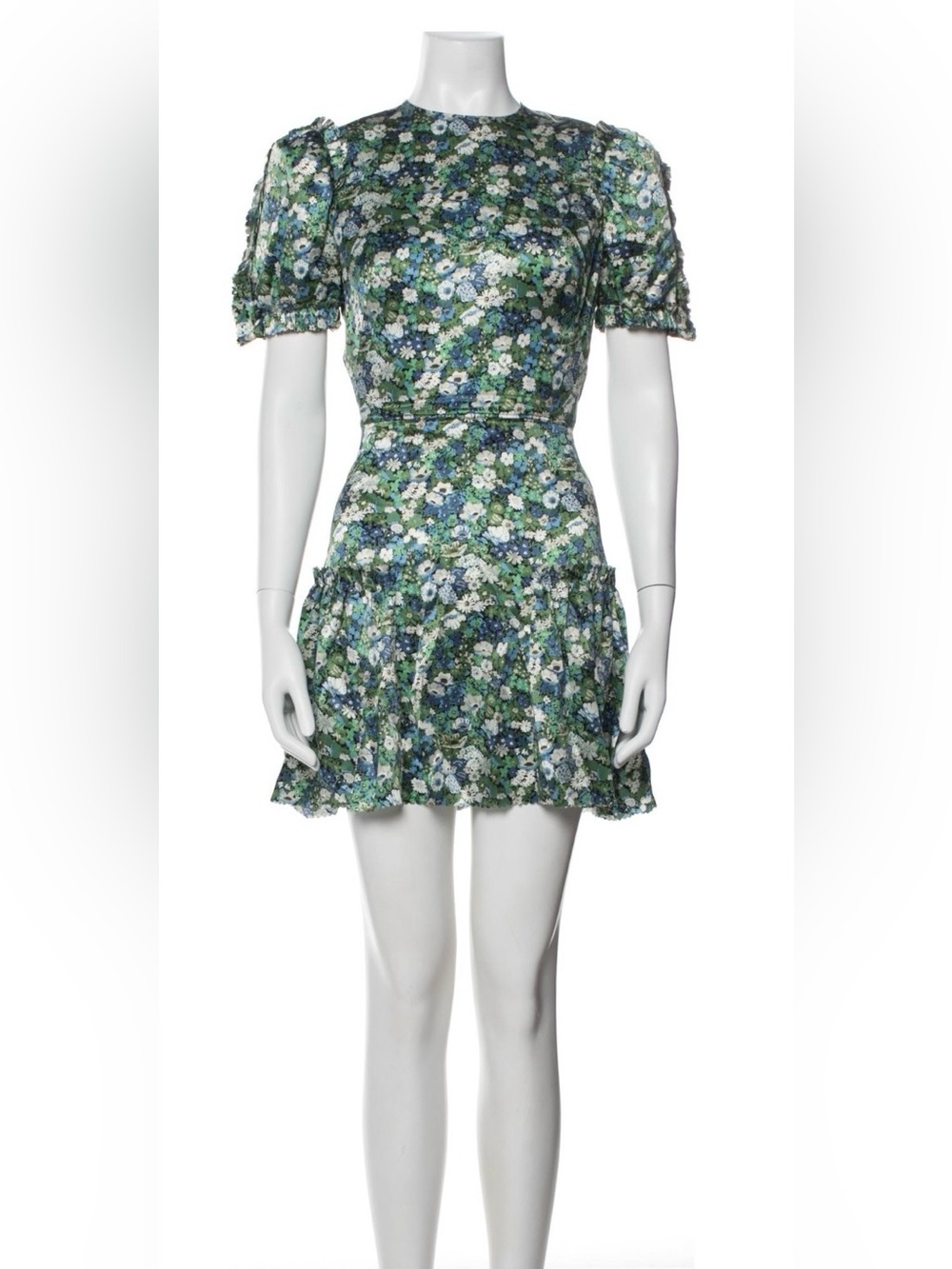 The Vampire’s Wife green silk floral mini dress. Flawless condition. Rare.